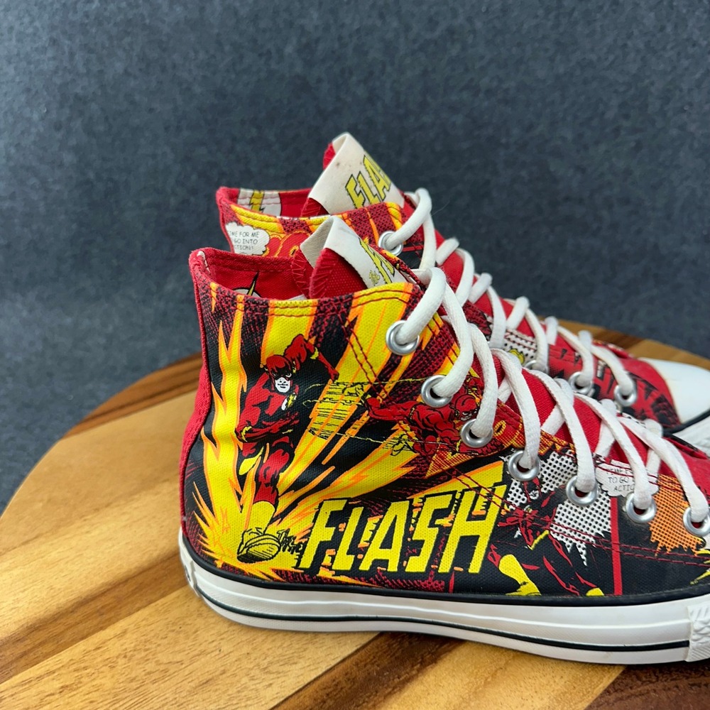 Converse Chuck Taylor All Star DC Comics The Flash High Top Sneakers Womens 8 - Picture 2 of 14